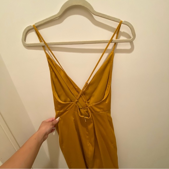 Asos yellow satin dress - Picture 3 of 6